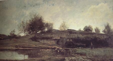 Charles Francois Daubigny The Lock at Optevoz (nn03) Germany oil painting art
